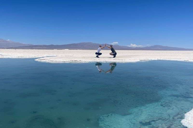 couple in Jujuy Salinas Grandes, Argentina, photo by Next level of travel