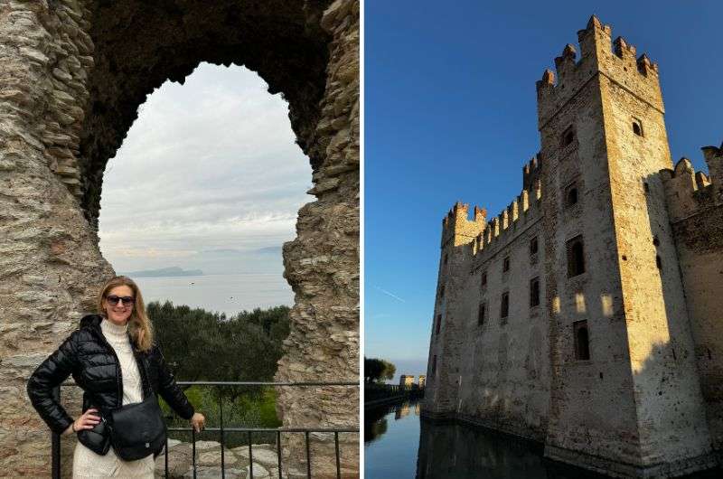 traveler on the Castello Scaligero di Sirmione, Italy travel blog, photo by Next level of travel