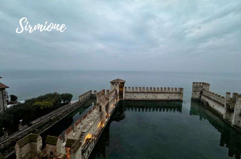 view from the Castello Scaligero di Sirmione, Italy, photo by Next level of travel