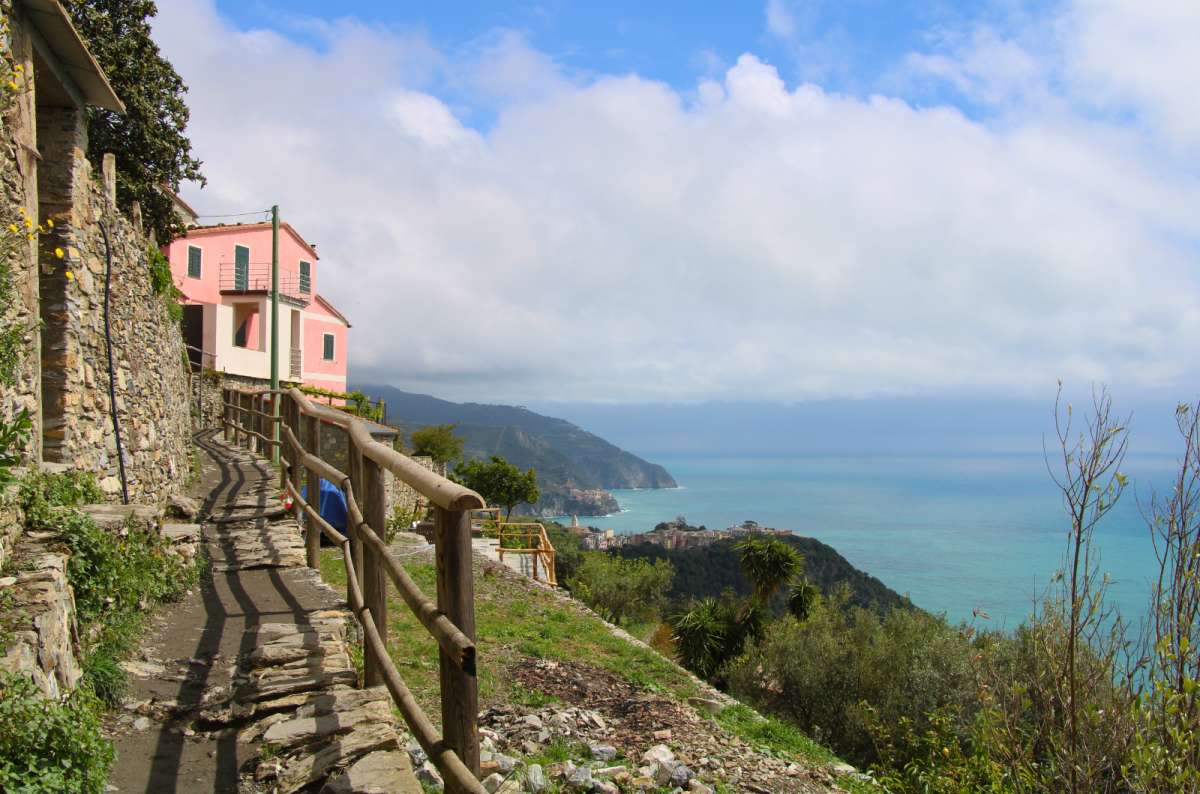 Hike between villages in Cinque Terre, Italy