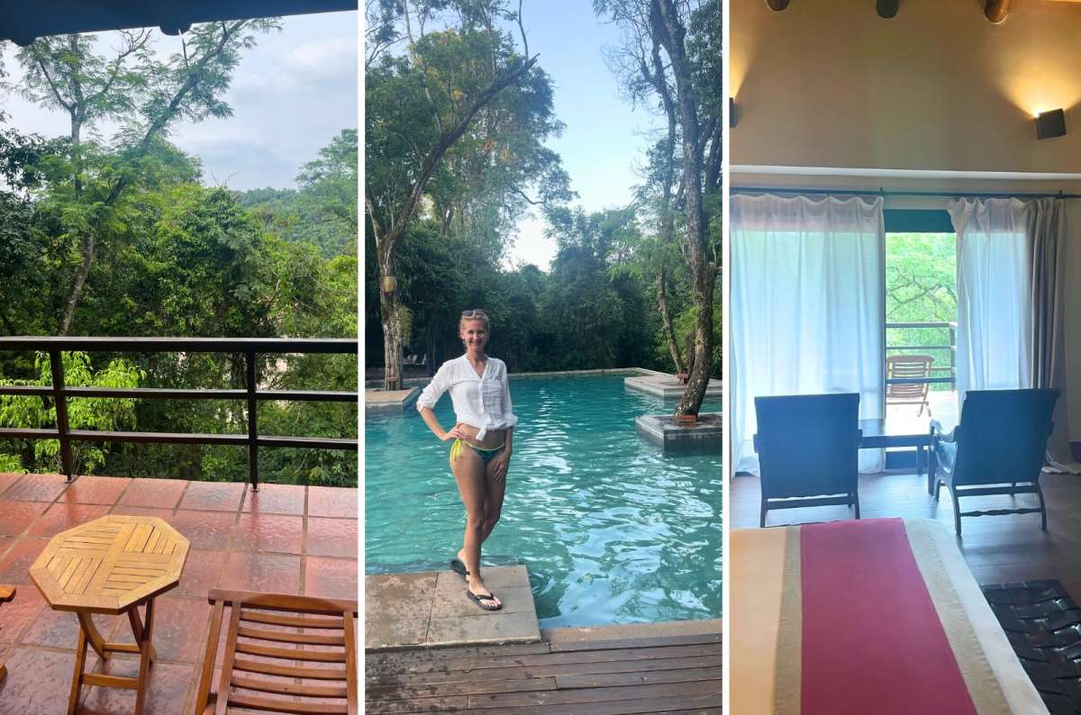 Jungle view from the balcony and pool of Loi Suites Iguazú Hotel in Argentina