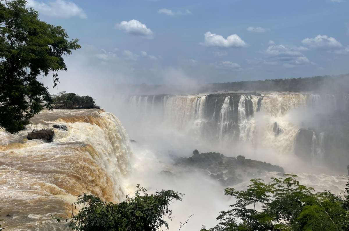 View of the massive Iguazú Falls, Argentina, photo by Next Level of Travel