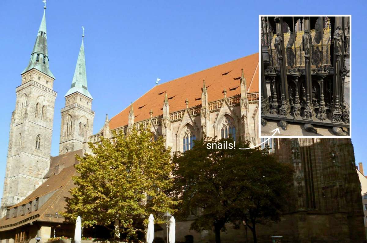 a photo of the outside of St. Sebald Church, one of the stops to visit during one day in Nuremberg, Germany