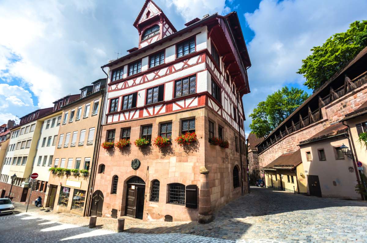 a photo of the outside of the second stop in the Nuremburg itinerary, Albrecht Dürer's House, Germany