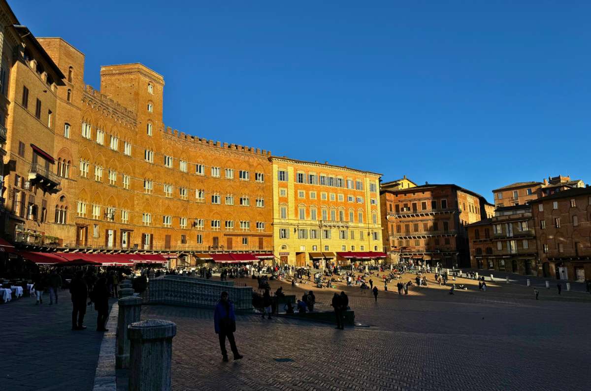 a photo from the Piazza del Campo during a lovely sunset, Siena, Italy, photo by Next Level of Travel