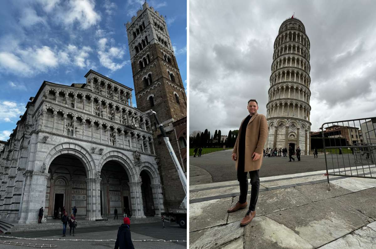 Duomo di Lucca and Leaning Tower of Pisa, two stunning landmarks from Italy, photo by Next Level of Travel