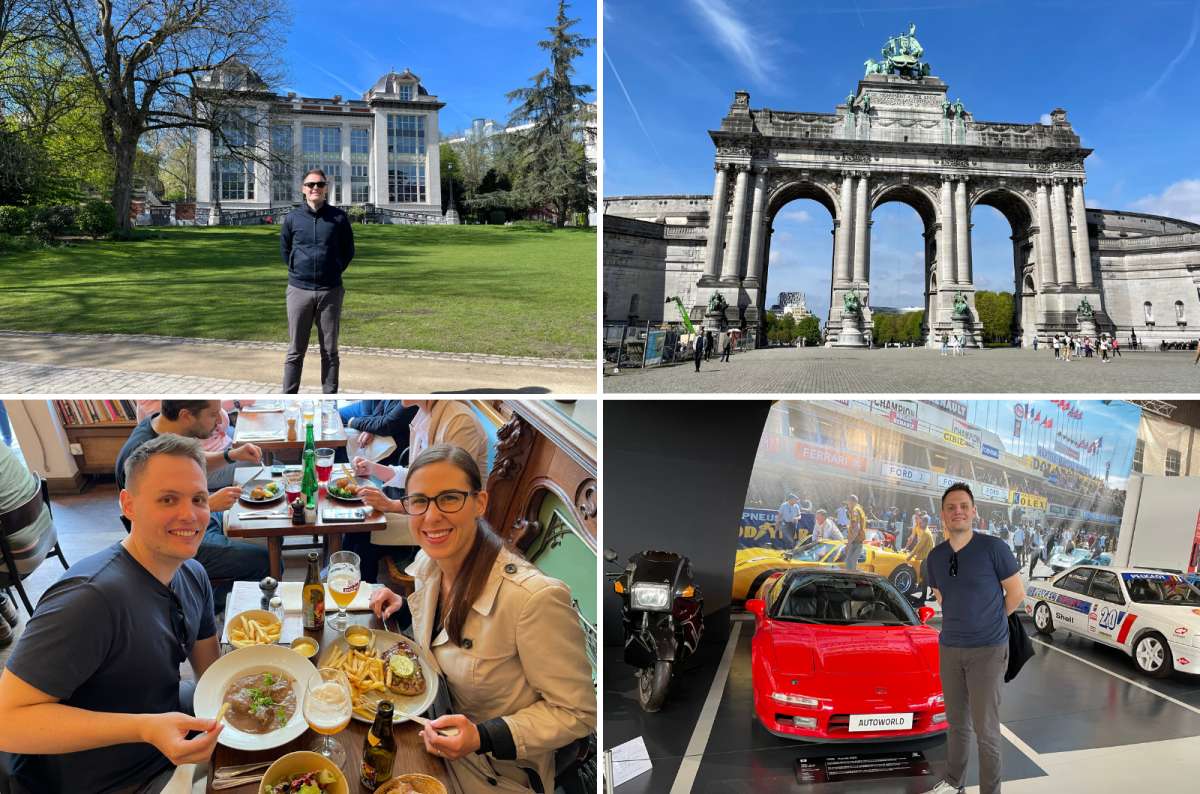 Brussels highlights: the Royal Greenhouses, Cinquantenaire Arch, local Belgian meal, and Autoworld museum, photo by Next Level of Travel