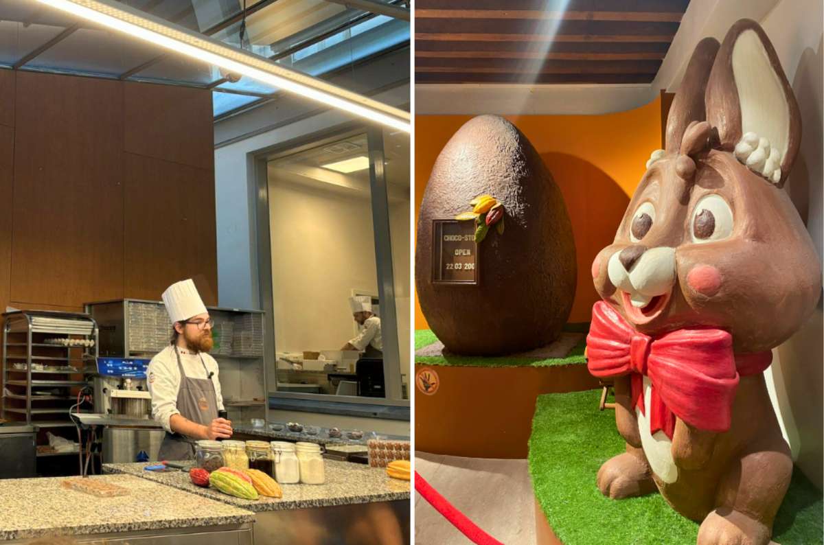 Chocolate-making demo and chocolate sculptures at Choco Story Bruges, one of the top 10 things to do in Bruges for chocolate lovers
