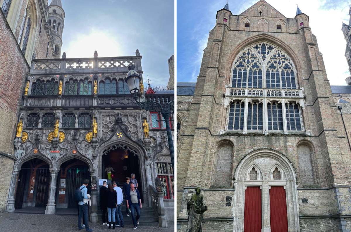 Church of the Holy Blood and Church of Our Lady Bruges on a sunny day, photo by Next Level of Travel