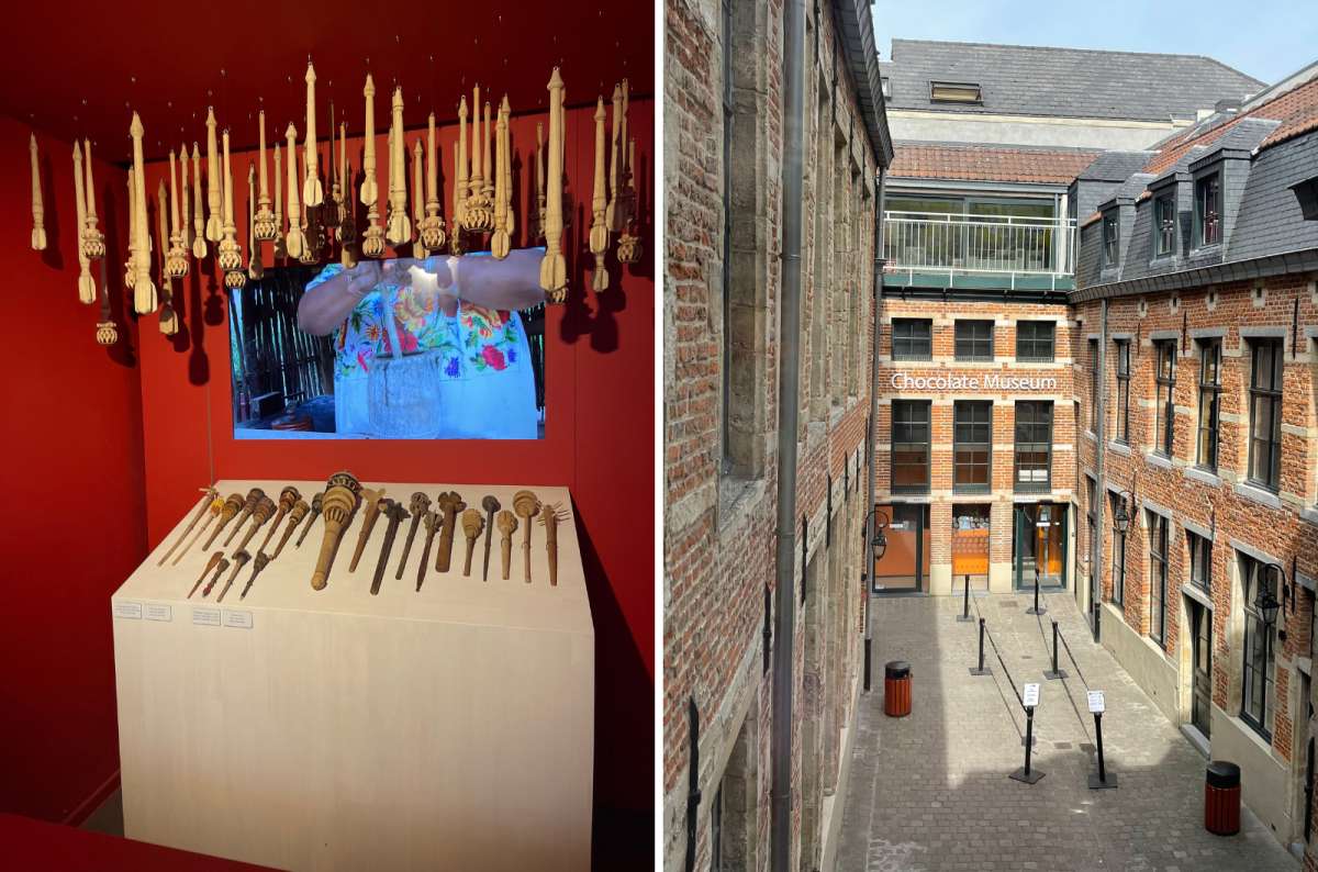 Collage from Choco-Story Brussels, the Chocolate Museum in Belgium—another reason why Brussels is worth visiting, photo by Next Level of Travel