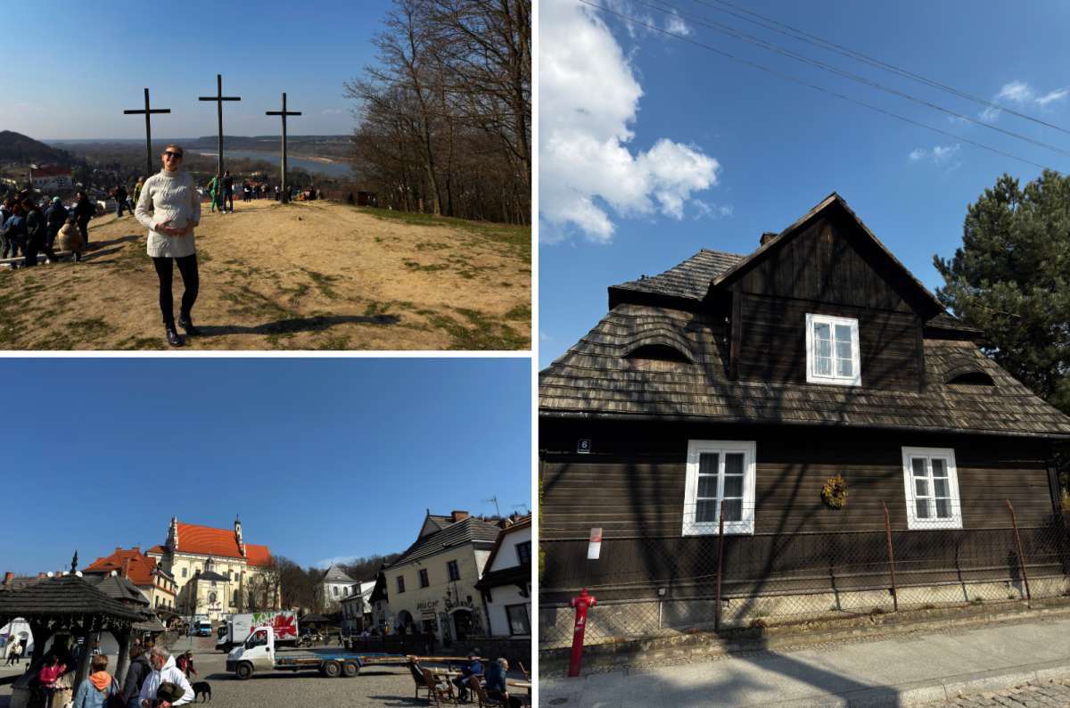 a collage of photos of Kazimierz Dolny showing the medieval vibe of the village, Poland, photo by Next Level of Travel