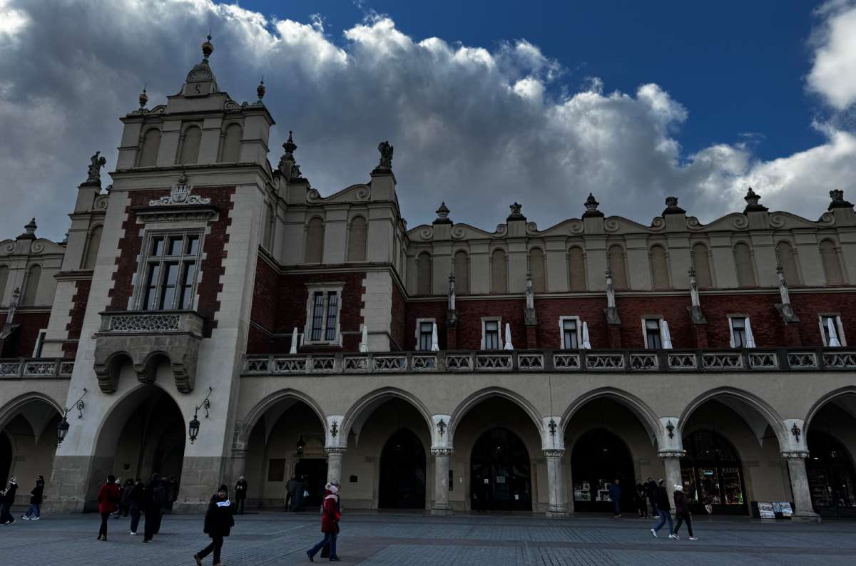 a photo of the outside of the Cloth Hall in Krakow, Poland, photo by Next Level of Travel