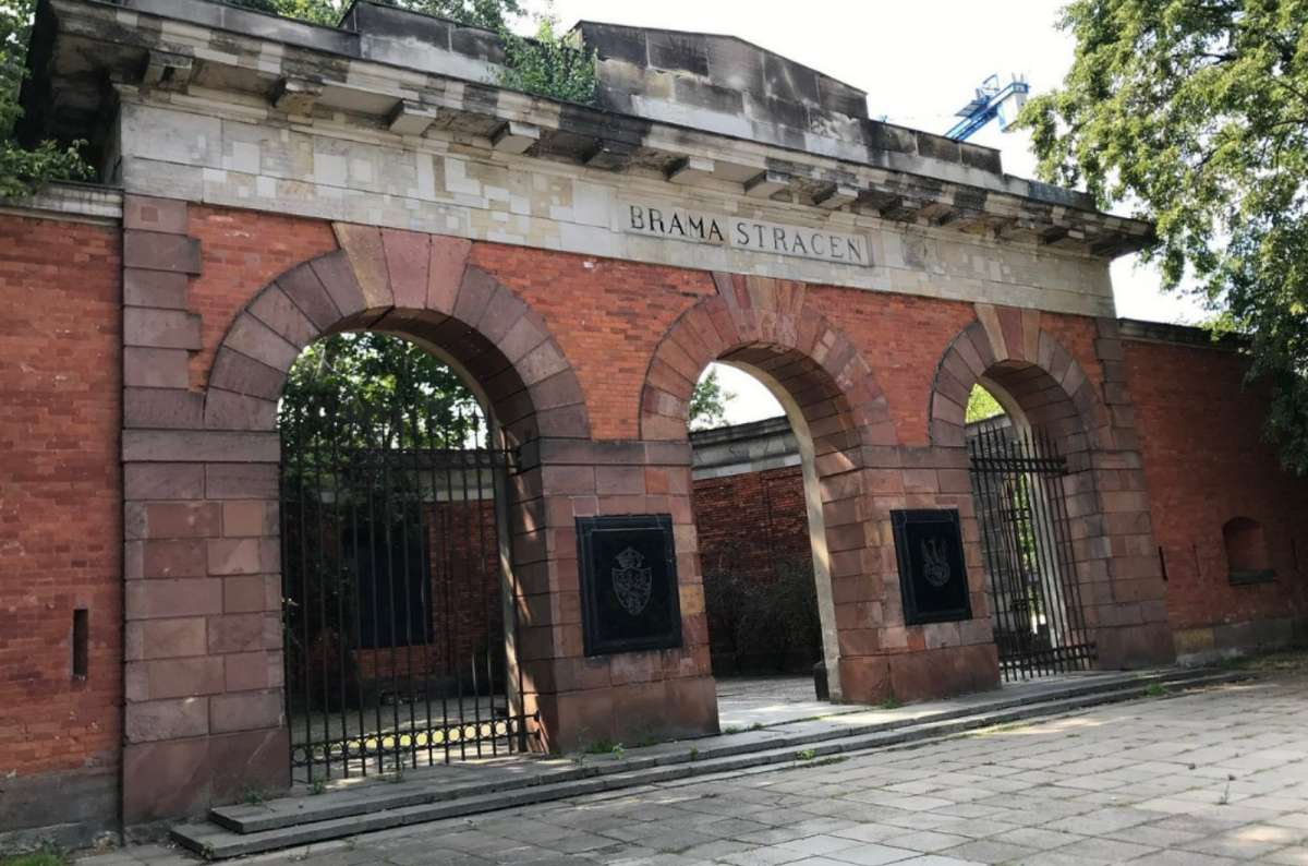 Brama Straceń (Gate of Execution) at Warsaw Citadel, Poland, a historic site commemorating those executed during uprisings and resistance movements