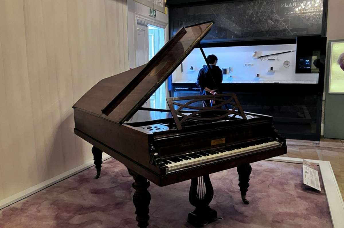 Grand piano displayed inside the Fryderyk Chopin Museum in Warsaw