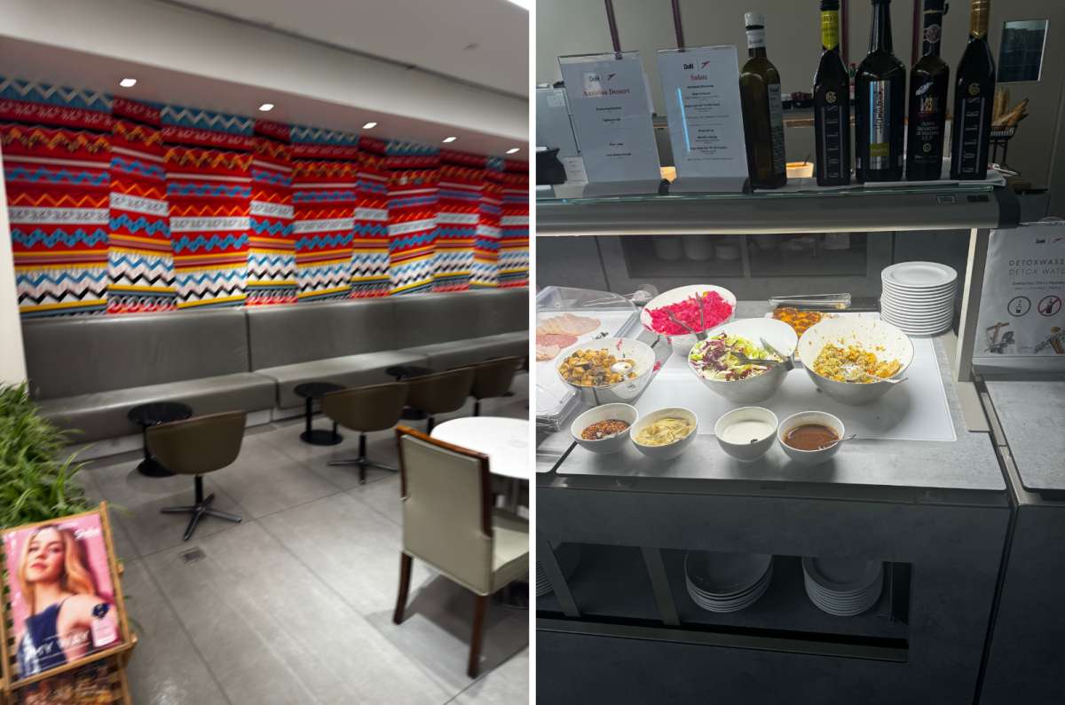 a collage of photos from the Cloud Nine Lounge, photo by Next Level of Travel