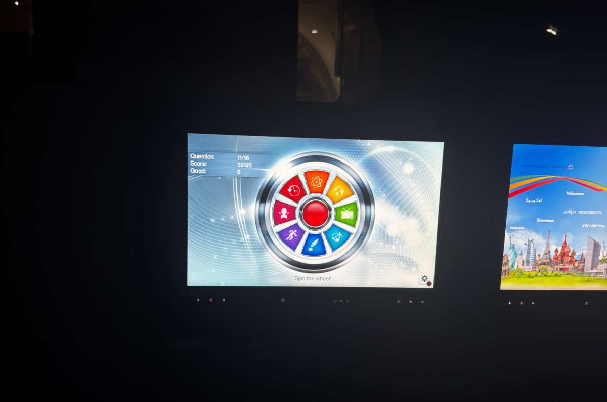 a photo of the touchscreen on the Ethiopian Airlines flight, photo by Next Level of Travel
