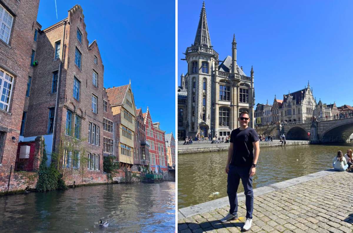 Canal houses in Bruges and Gothic architecture in Ghent city center, Belgium, photo by Next Level of Travel