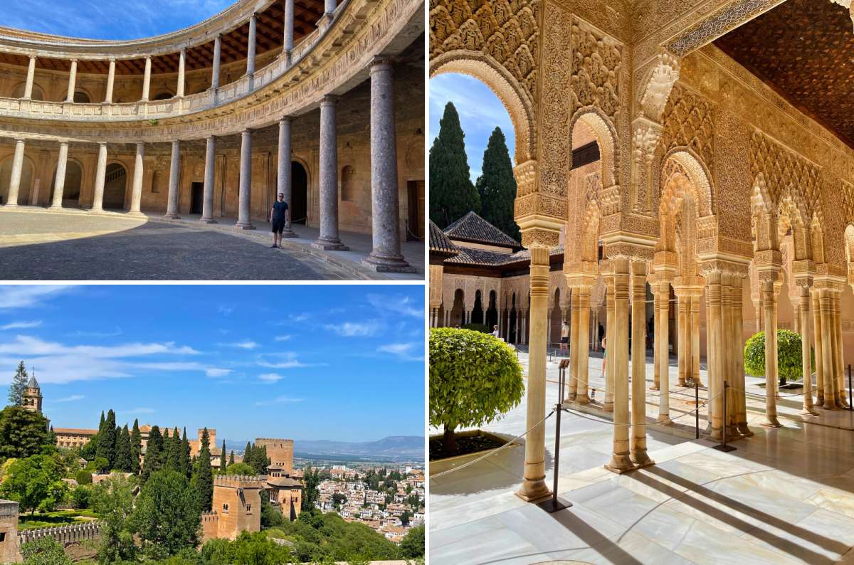 Intricate arches, courtyards, and fortress walls of the Alhambra in Granada, Spain, one of the most iconic tourist places in Europe, photo by Next Level of Travel