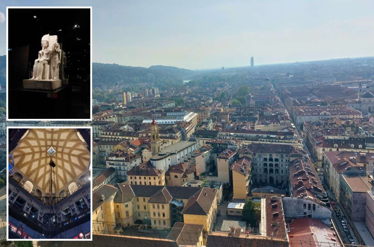 Panoramic rooftop view over Turin, Italy, with historic city center and the Alps in the distance, one of the underrated things to do in Europe, photo by Next Level of Travel