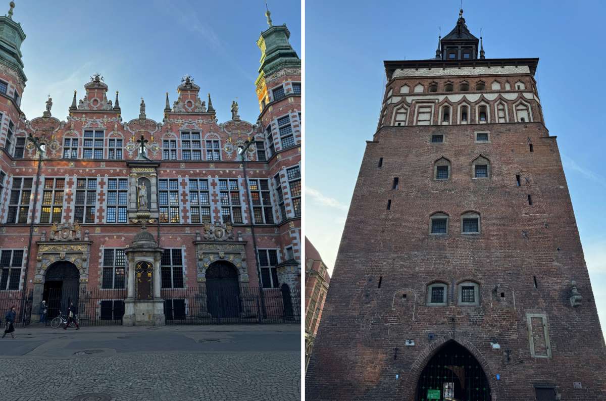 Great Armoury (Wielka Zbrojownia) and brick tower in Gdansk Old Town, Poland, photo by Next Level of Travel