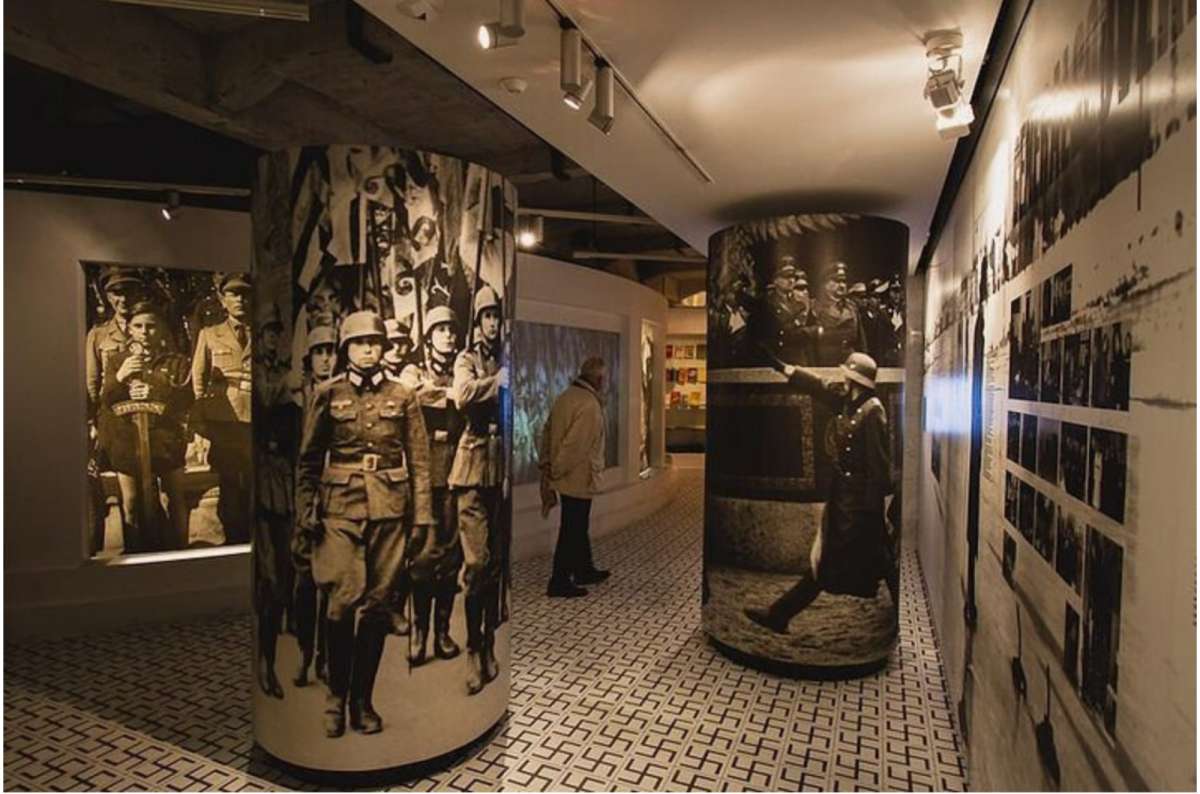 a photo from the inside of Oskar Schindler’s Enamelware Factory Museum, Krakow, Poland