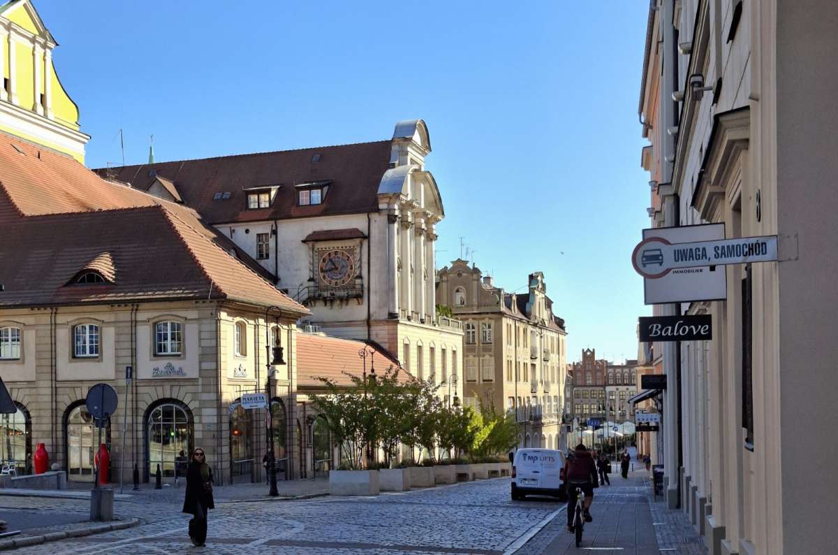 a photo of Poznan, showing its typical architecture and cozy vibes, Poland