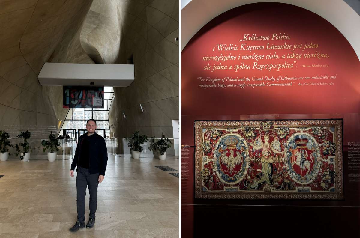 photos from the POLIN museum in Warsaw, showing the interior and exhibition, Poland, photo by Next Level of Travel