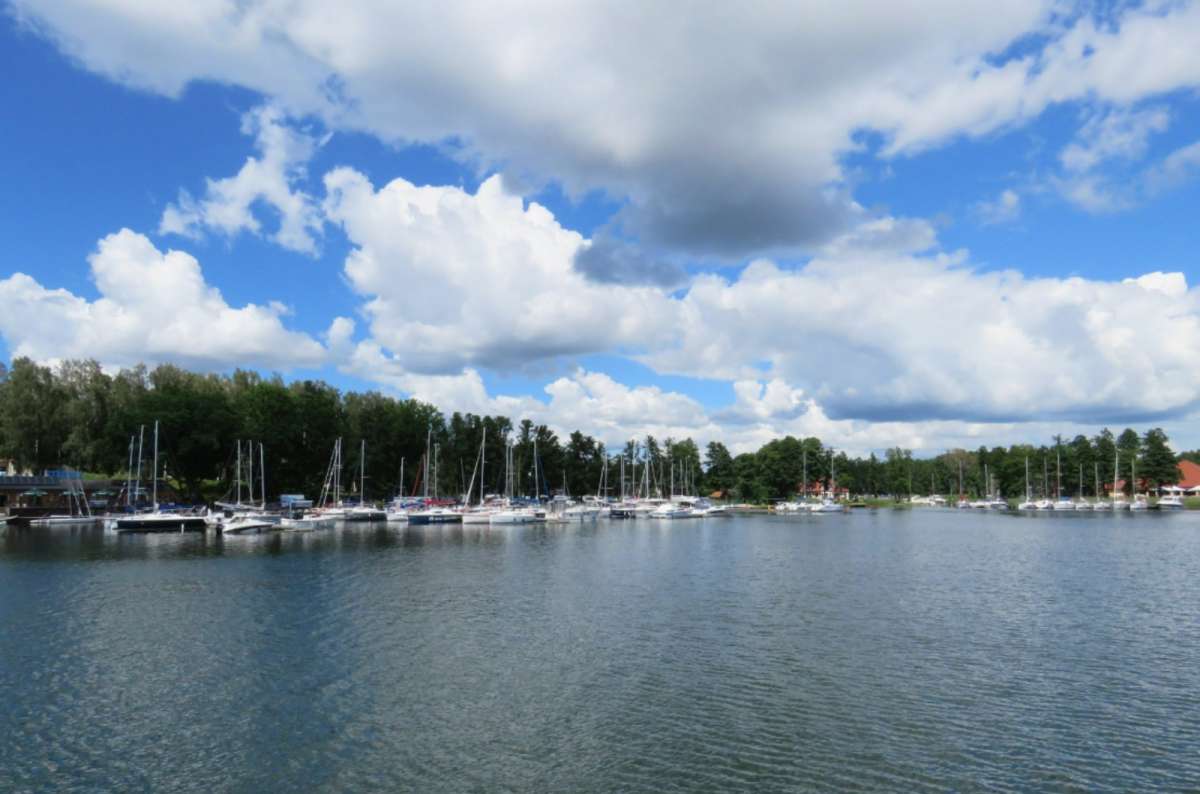 Boats and marina at Masurian Lake District, northern Poland, what to see in Poland