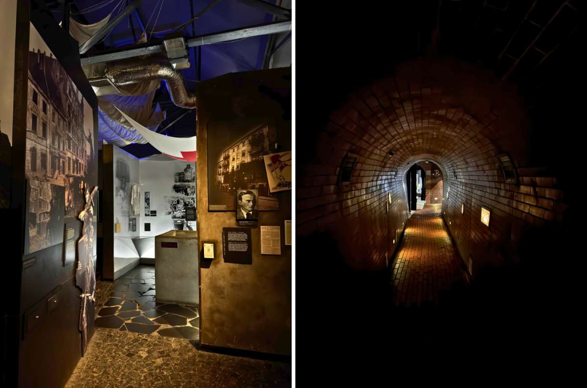 Interactive exhibits and sewer tunnel at the Museum of Warsaw Rising, Warsaw, Poland, photo by Next Level of Travel
