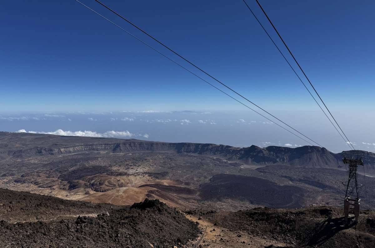 the view of the crater from the top of Mt. Teide, Canary Islands, photo by Next Level of Travel