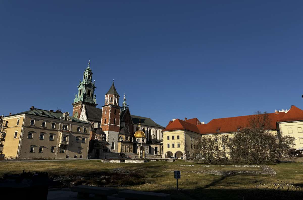 a photo of the Wawel Castle area from the outside, Krakow, Poland, photo by Next Level of Travel