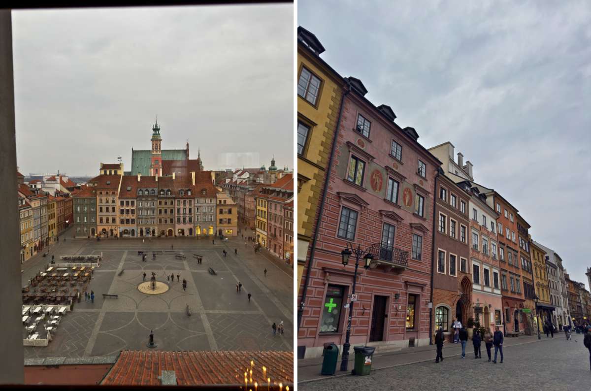 Old Town Market Square and colorful buildings in Warsaw Old Town, Warsaw, Poland, photo by Next Level of Travel