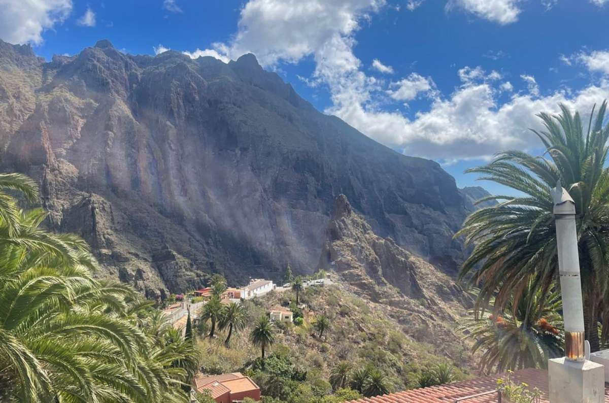 Masca village surrounded by mountains in Teno Rural Park, Tenerife, Spain 