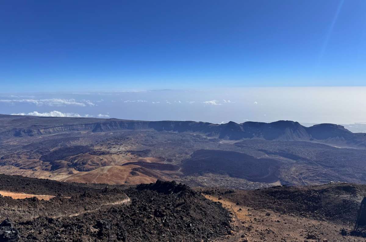 olcanic landscape view from Mount Teide in Teide National Park, Tenerife, Spain photo by Next Level of Travel 
