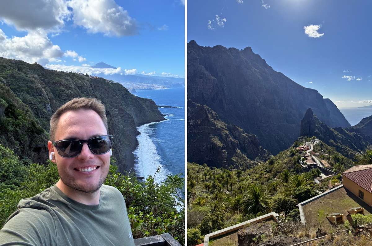 Tourist at Mirador de 500 Escalones and panoramic mountain route in Tenerife, Spain photo by Next Level of Travel