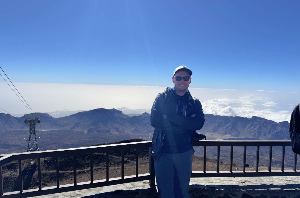 Tourist at Mount Teide cable car viewpoint above clouds in Teide National Park, Tenerife, Spain photo by Next Level of Travel