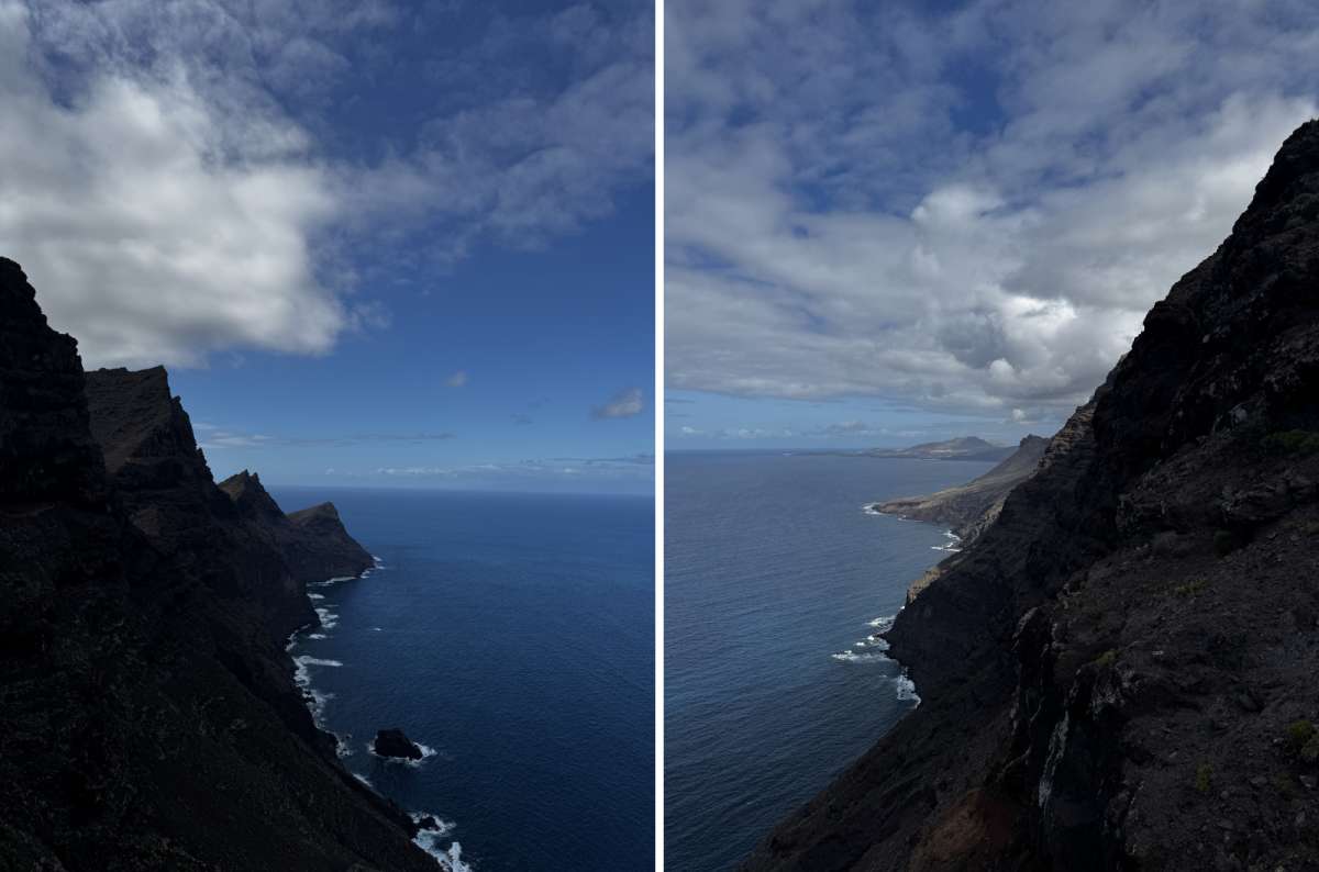a collage of photos showing the view from Mirador del Balcón , Gran Canaria, Canary Islands, photo by Next Level of Travel