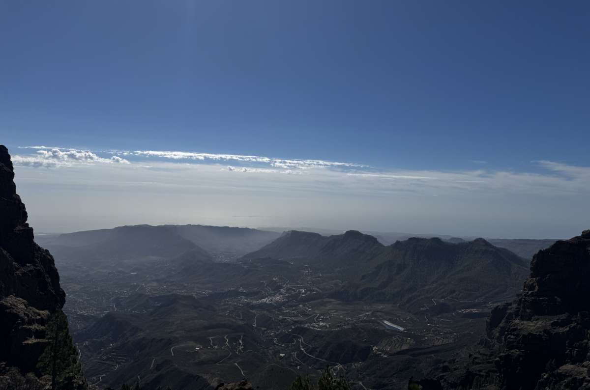 a photo of the view from the top of Pico de las Nieves showing the landscape, Gran Canaria, Canary Islands, photo by Next Level of Travel