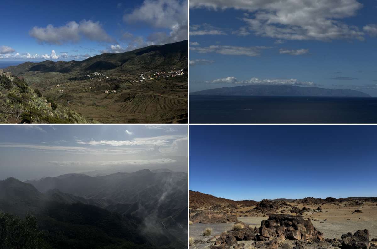 a collage of photos of all the natural landscapes provided by the island of Tenerife, Canary Islands, photo by Next Level of Travel