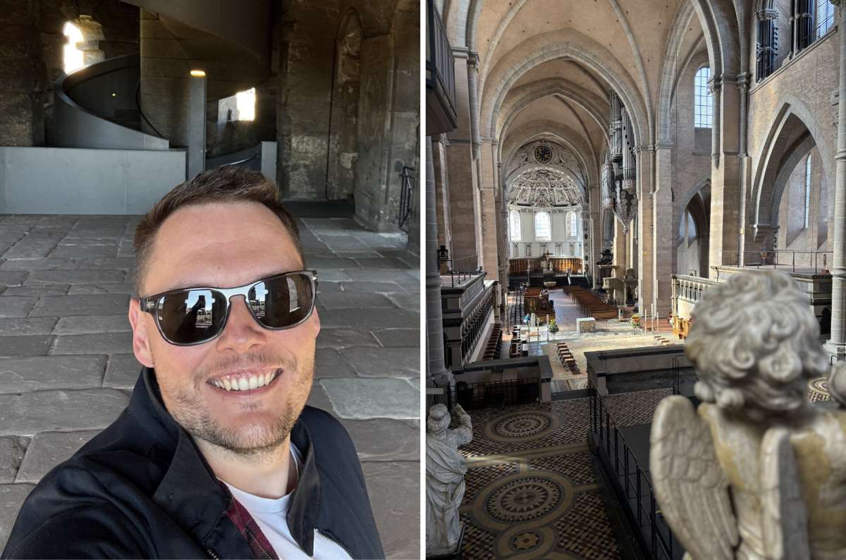  a collage of photos from Porta Nigra and the Trier Cathedral, Germany, photo by Next Level of Travel