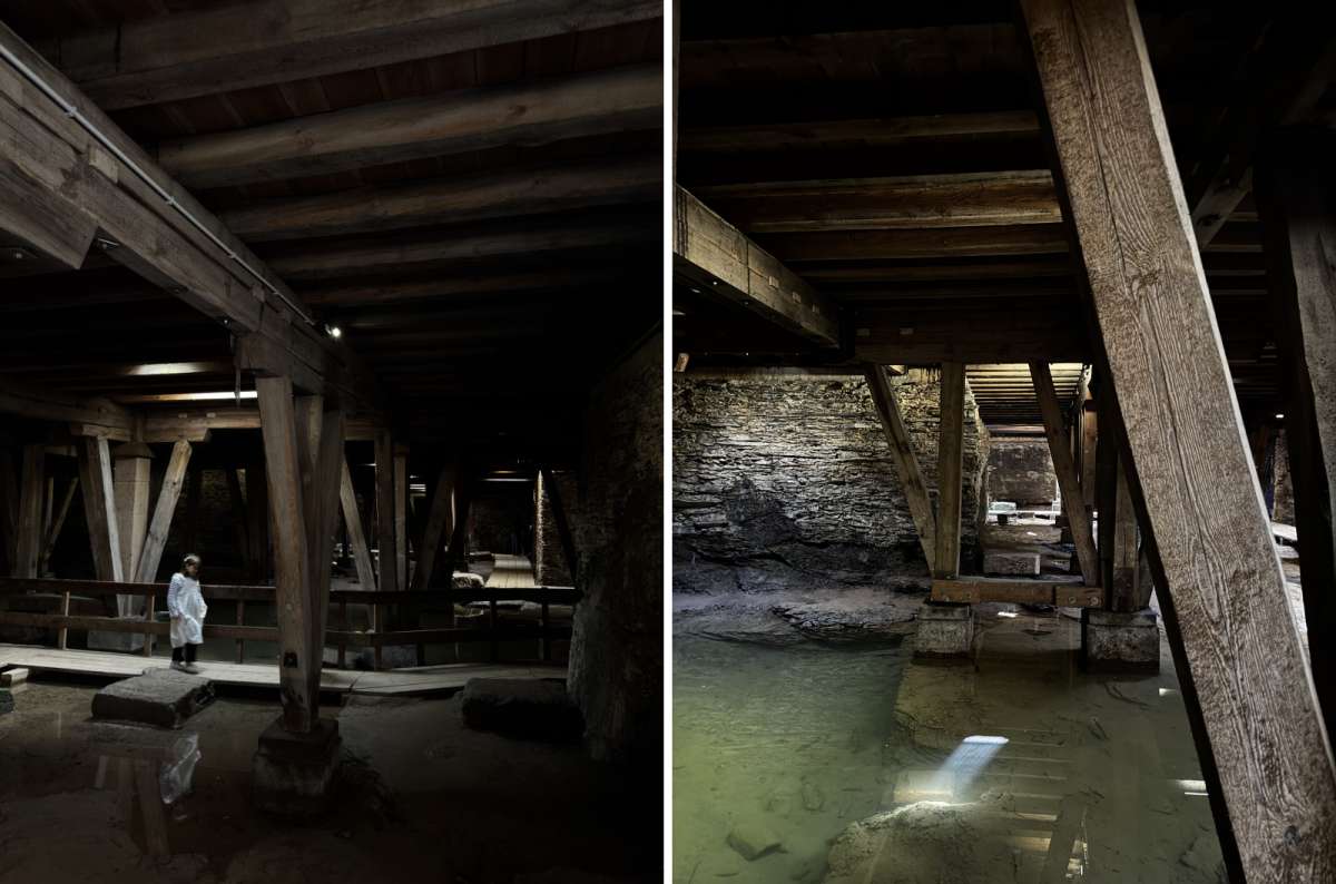 a photo from the catacombs under the Roman Amphitheater in Trier, Germany, photo by Next Level of Travel