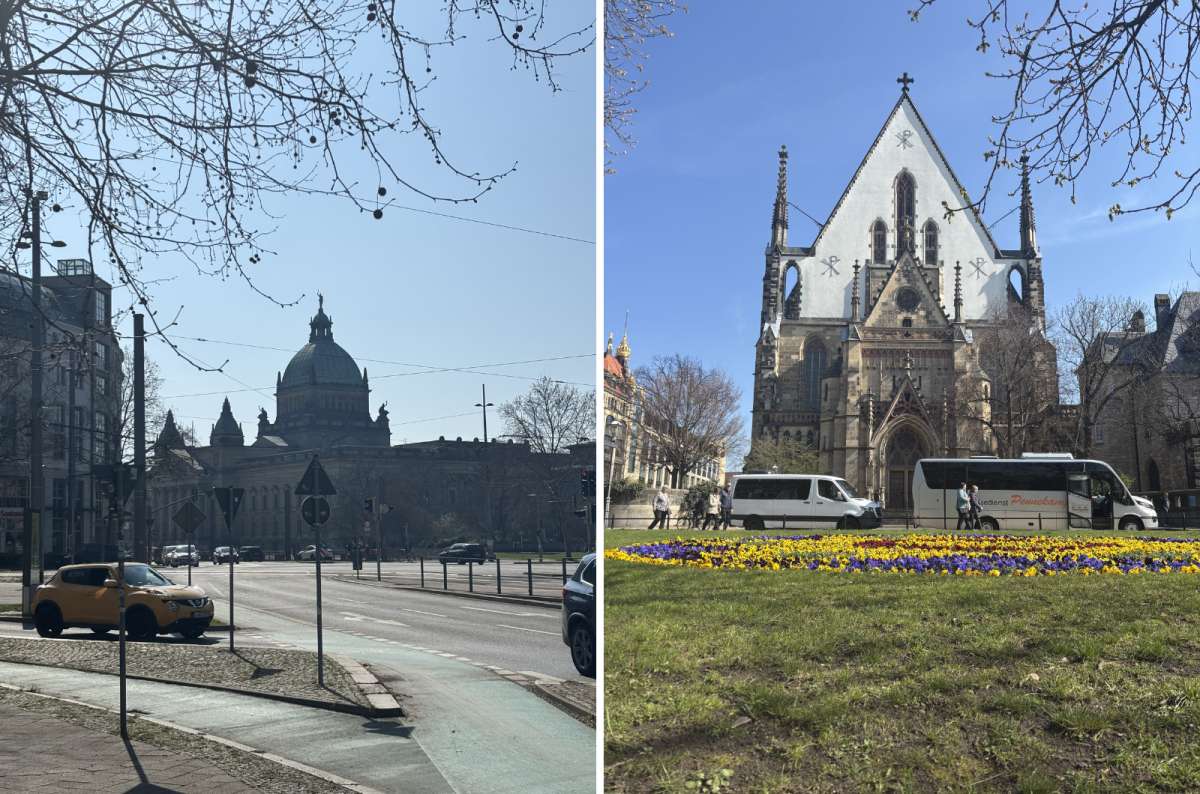 Federal Administrative Court building and St. Thomas Church near the city center in Leipzig, Germany, photo by Next Level of Travel