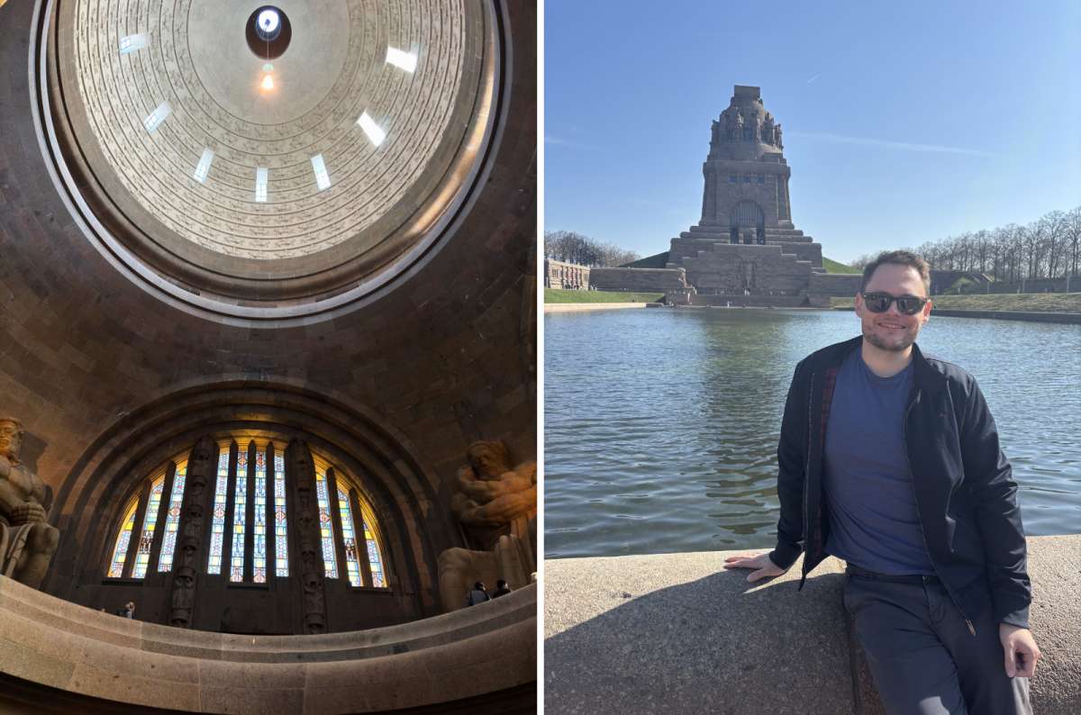Interior and exterior views of the Völkerschlachtdenkmal monument in Leipzig, Germany, photo by Next Level of Travel