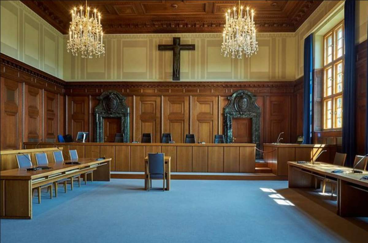 a photo of Courtroom 600 at the Nuremberg Trials Memorial in Germany, photo by Next Level of Travel