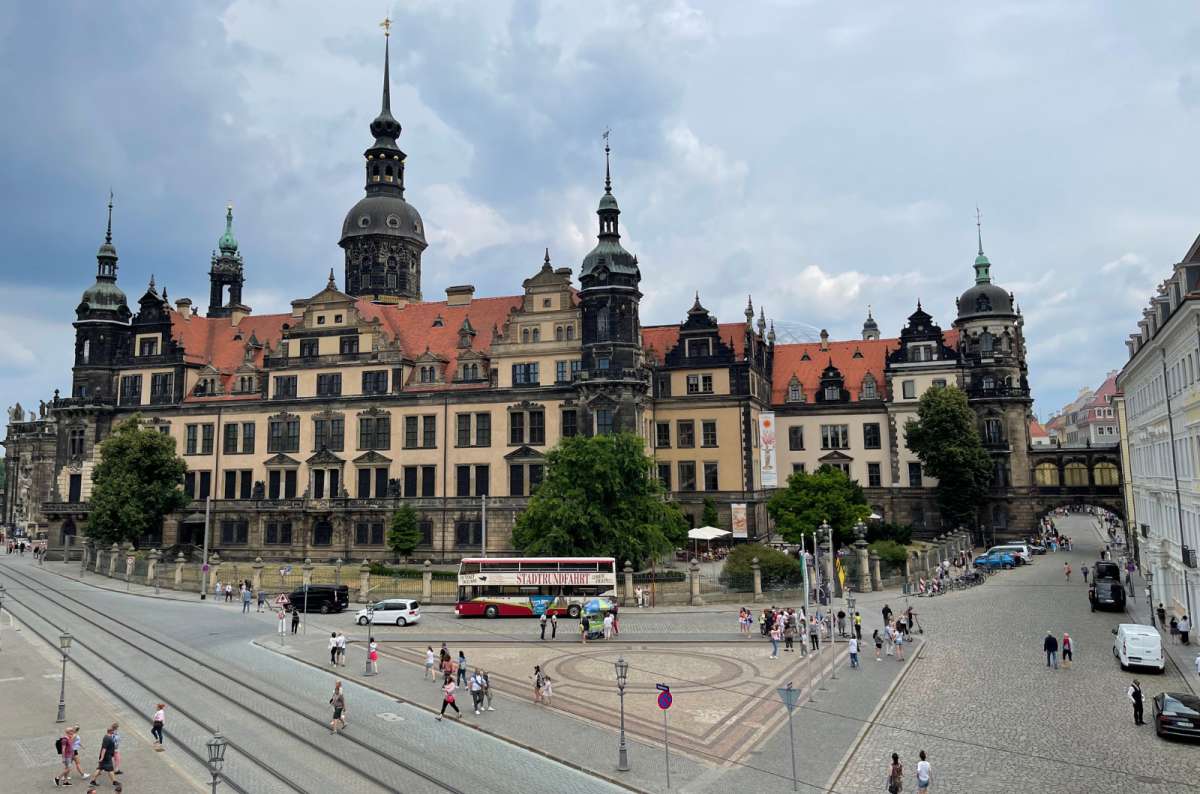 a photo of the city center in Dresden, showing its typical architecture, Germany, photo by Next Level of Travel