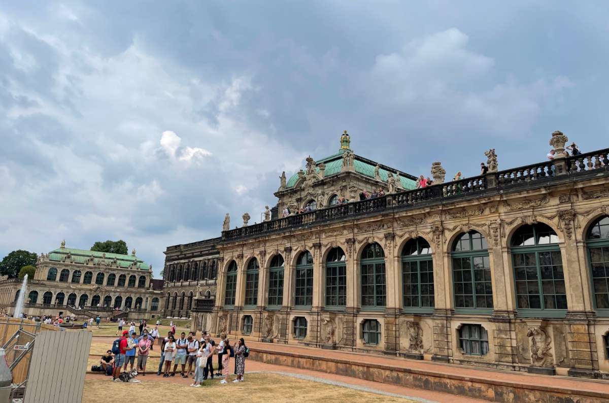 a photo of the Dresden Zwinger showing its intricate decor, Germany, photo by Next Level of Travel