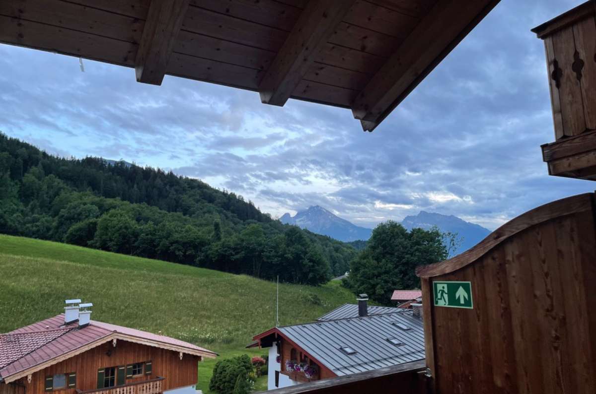 a photo of the view from one of the mountain cabins in Berchtesgaden, Germany, photo by Next Level of Travel