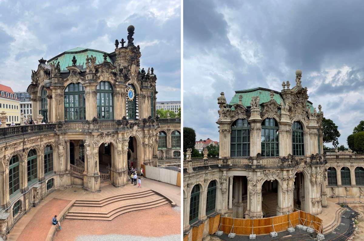 a photo of the Zwinger courtyard and baroque architecture in Dresden, Germany, photo by Next Level of Travel