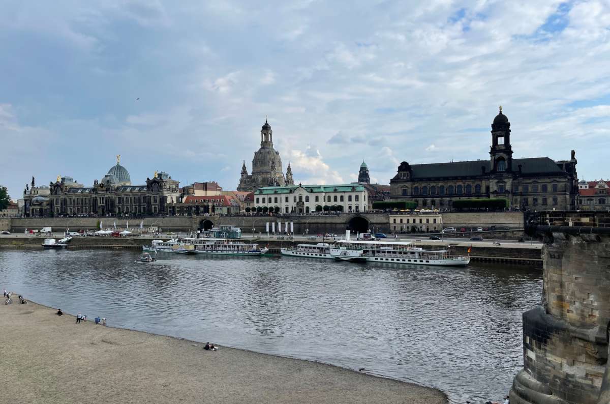 a photo showing the view of Dresden from the opposite riverbank, Germany, photo by Next Level of Travel