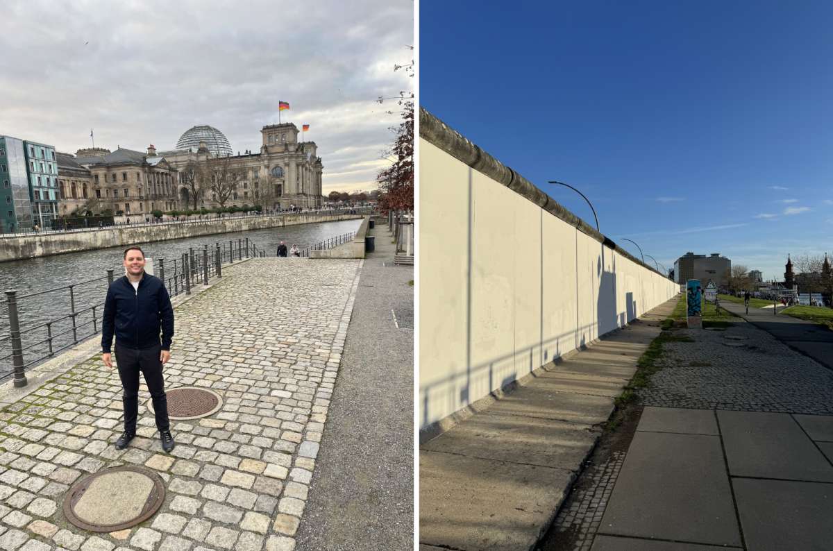 Tourist near the Reichstag and Berlin Wall Memorial area in Berlin, Germany, photo by Next Level of Travel